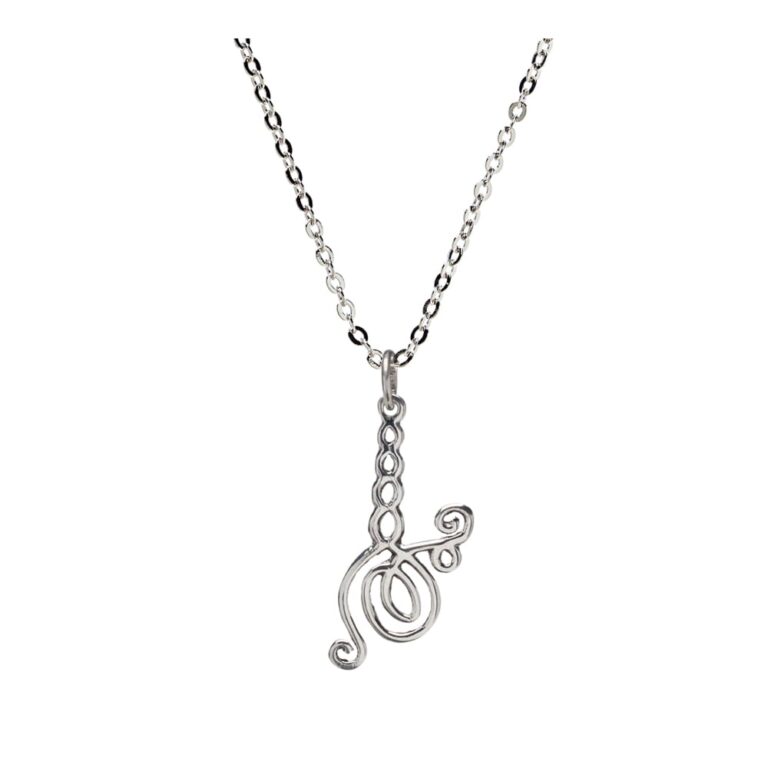 BGCQ pendant 4 in Plated Silver  (Electro-Stress)