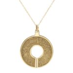 BioSignature Pendant in Yellow Bronze – view 2
