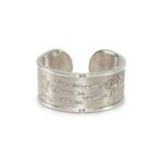 BioSignature ring in Plated Silver