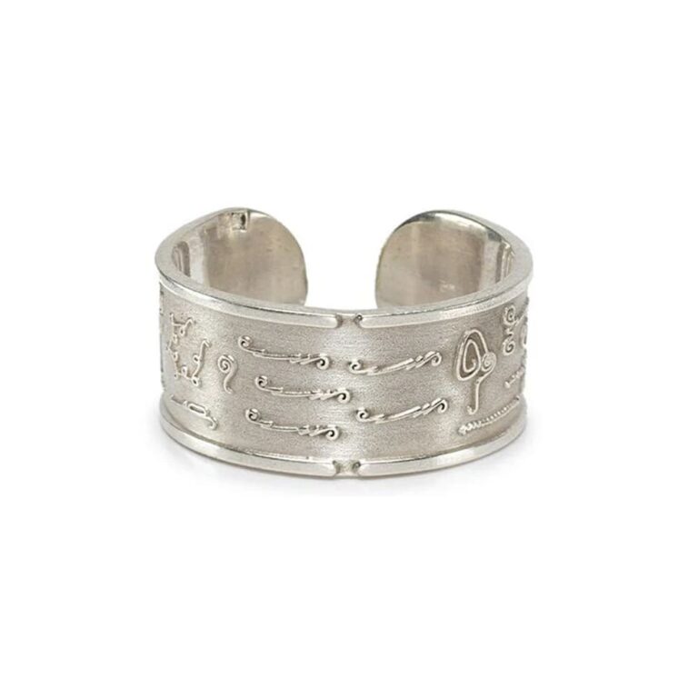 BioSignature ring in Plated Silver