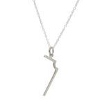 L 90 Pendant in Plated Silver – view 3